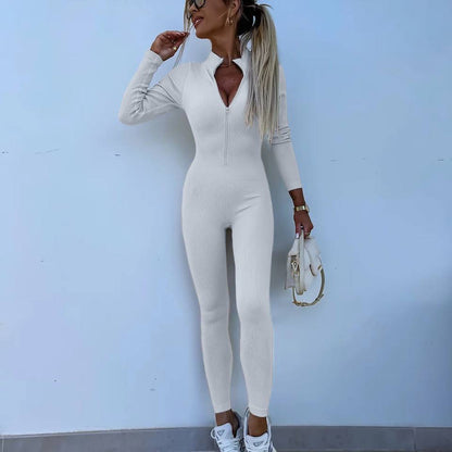 Women’s Slim-Fit Zip-Up Jumpsuit