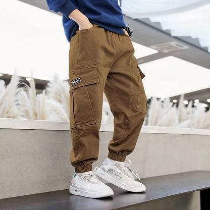 Boys’ Cargo Pants Casual Trousers
