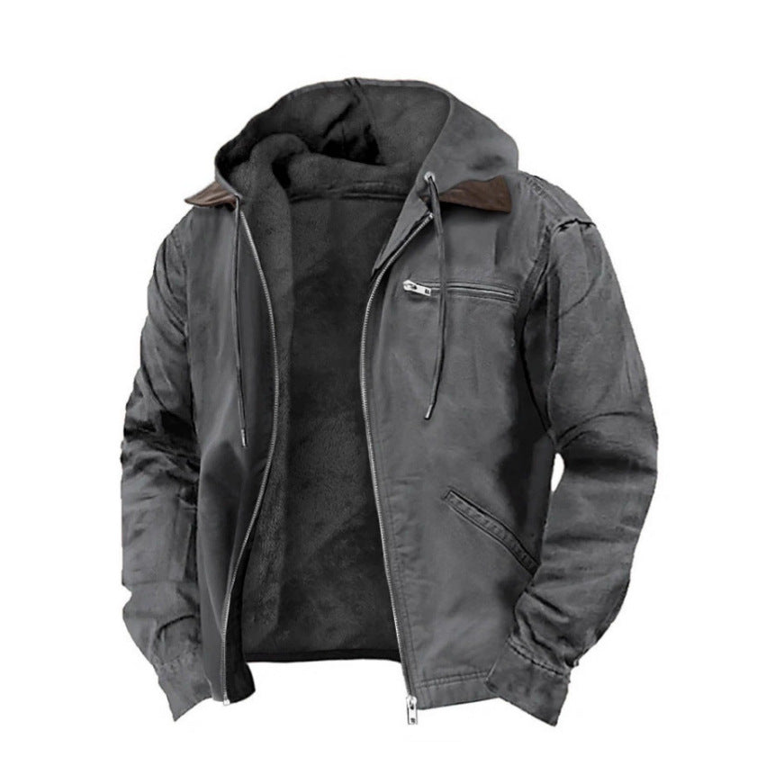 Men’s Fleece-Lined Hooded Pilot Jacket
