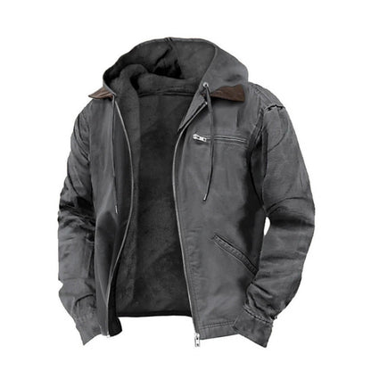 Men’s Fleece-Lined Hooded Pilot Jacket