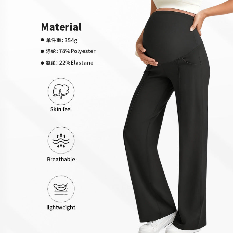 Women’s High-Waist Maternity Wide-Leg Pants