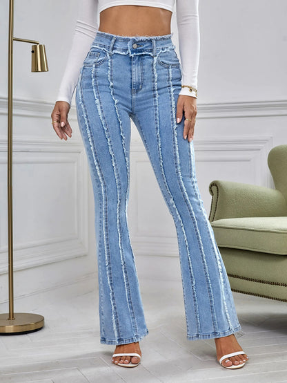 Women’s High-Waist Stretch Flared Jeans