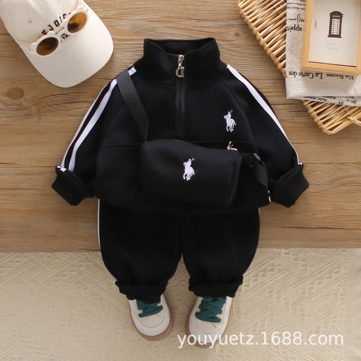 Baby Boys’ Embroidered Jacket 3-Piece Set