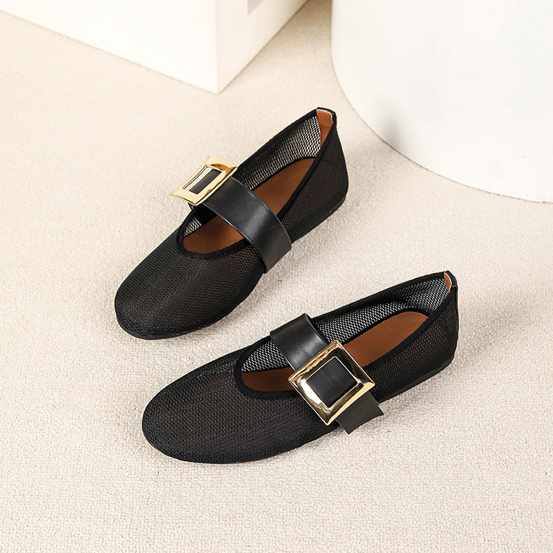 Women’s Breathable Mesh Mary Jane Flats