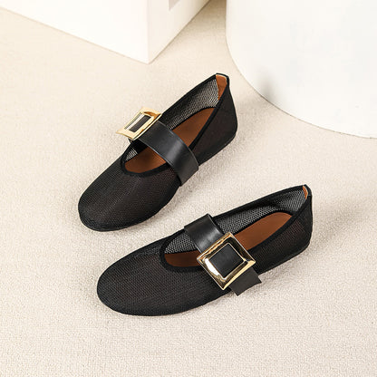 Women’s Breathable Mesh Mary Jane Flats