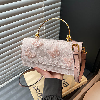 Women’s Butterfly Embroidered Crossbody Square Bag