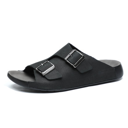 Men’s Genuine Leather Summer Slippers