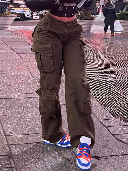 Women’s Retro Multi-Pocket Cargo Pants