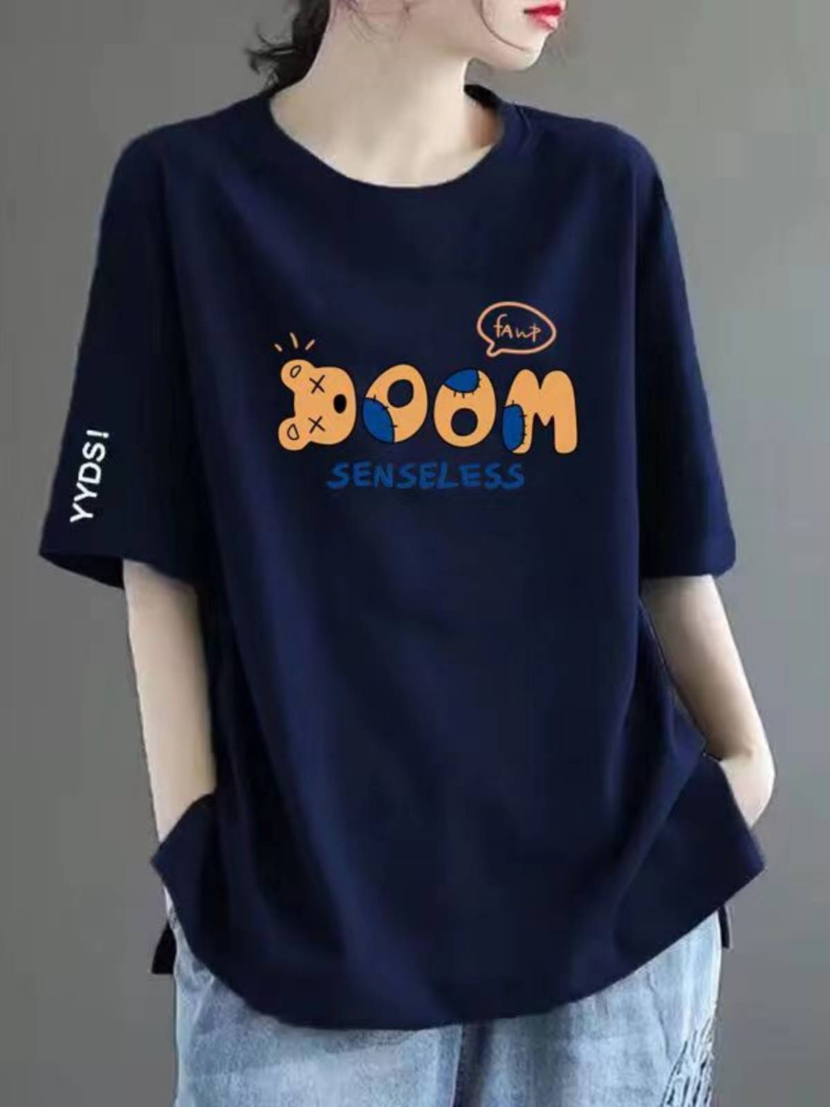 Women’s Printed Loose-Fit Short Sleeve T-Shirt