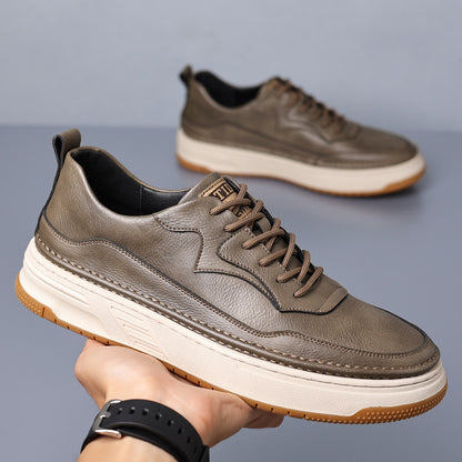Men’s British-Style Black Leather Casual Shoes
