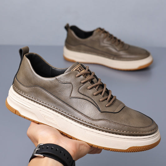 Men’s British-Style Black Leather Casual Shoes