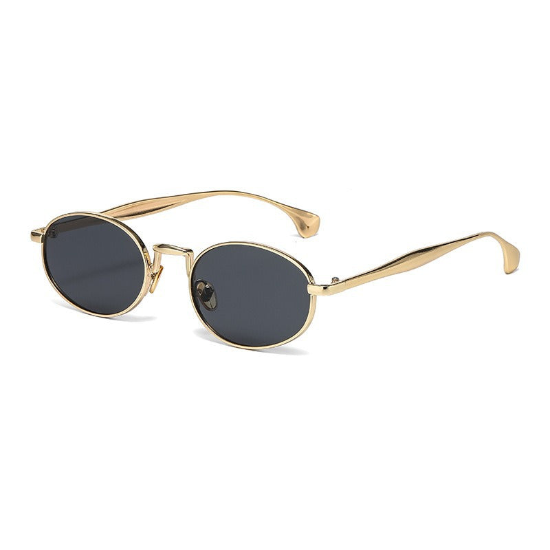 Oval Metal Frame Fashion Sunglasses