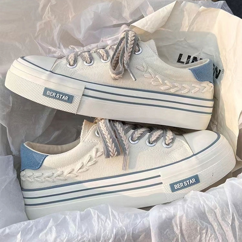 Women’s Thick Sole Canvas Sneakers