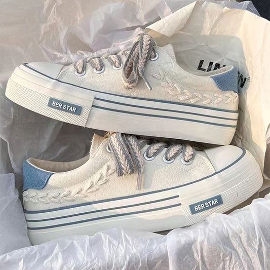 Women’s Thick Sole Canvas Sneakers