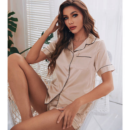 Women’s Striped Short Sleeve Pajama Set