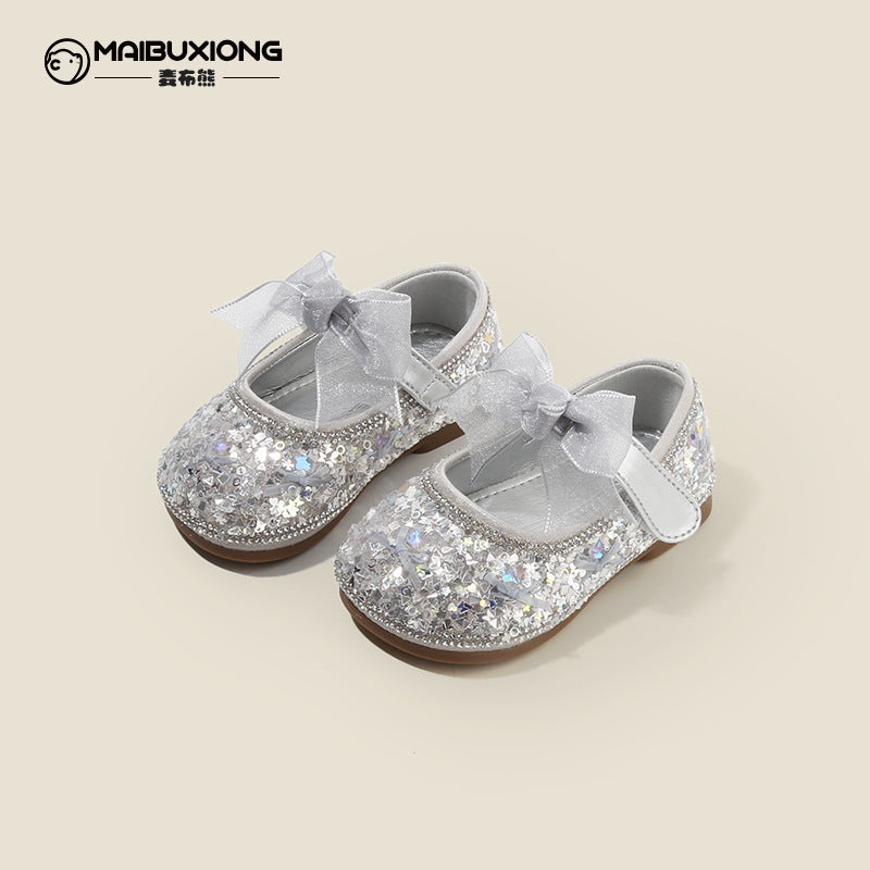 Baby Girls’ Sequin Princess Walking Shoes
