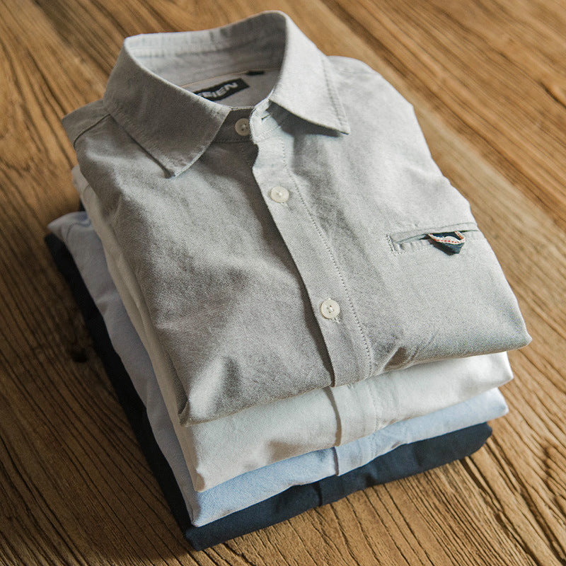 Men’s Japanese Vintage Cotton Oxford Shirt
