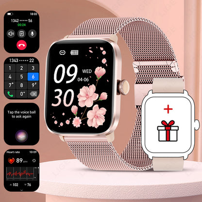 Men’s Multifunctional Square Smartwatch with Bluetooth
