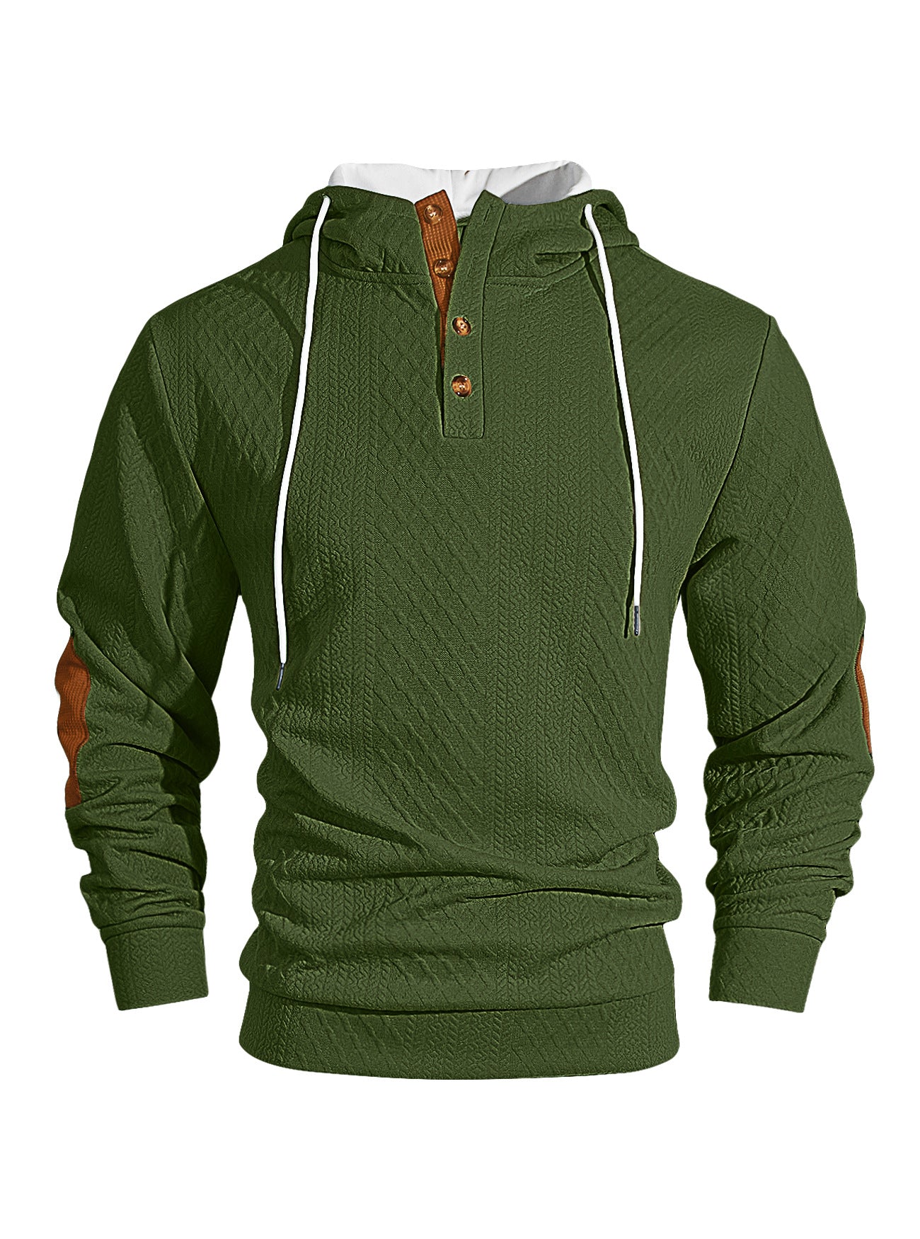 Men’s Jacquard Hooded Pullover Sweatshirt