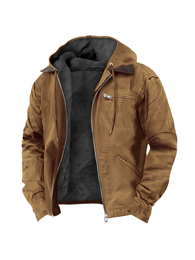 Men’s Fleece-Lined Hooded Pilot Jacket