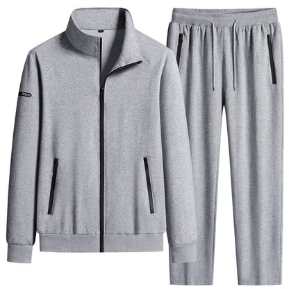 Men’s Stand Collar Cotton Sports Set