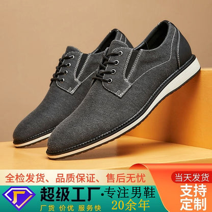 Men’s Vintage Breathable Canvas Lace-Up Shoes