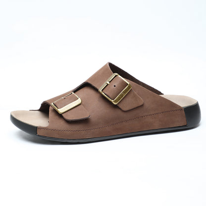 Men’s Genuine Leather Summer Slippers