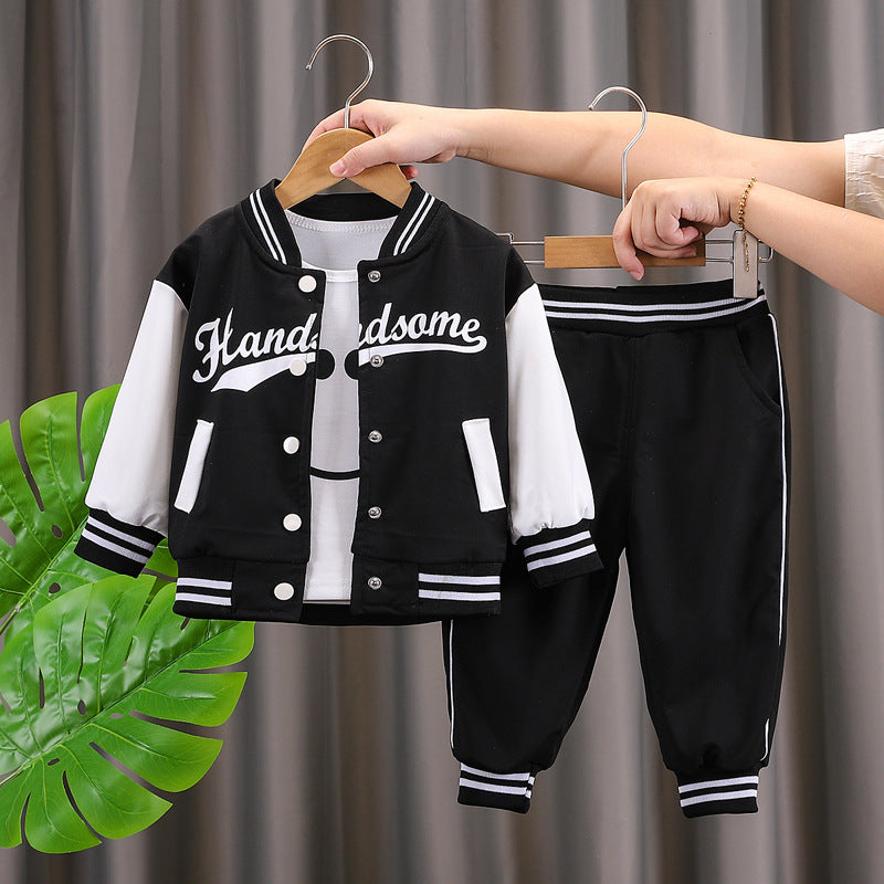 Boys’ Korean Style Corduroy Two-Piece Set