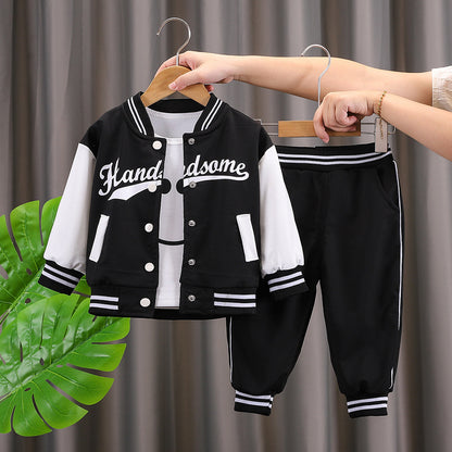 Boys’ Korean Style Corduroy Two-Piece Set