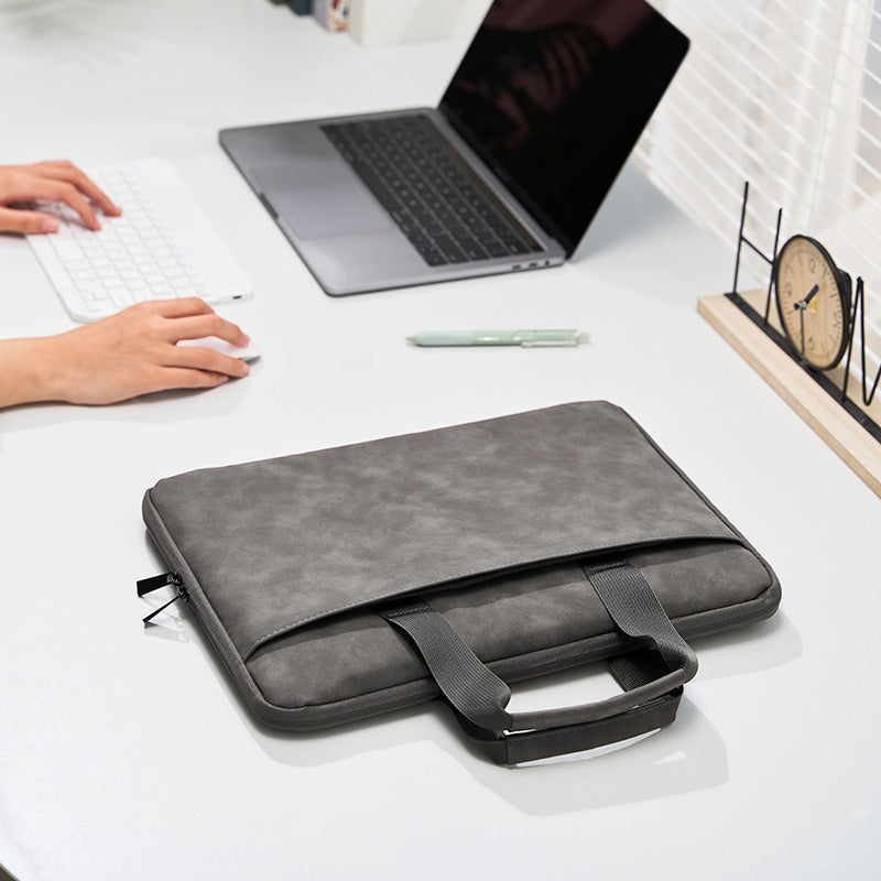 PU Lamb Leather Laptop Bag (13–16 Inch)