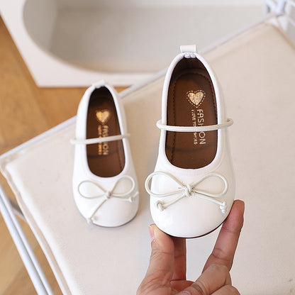 Girls’ Bow Princess Leather Shoes
