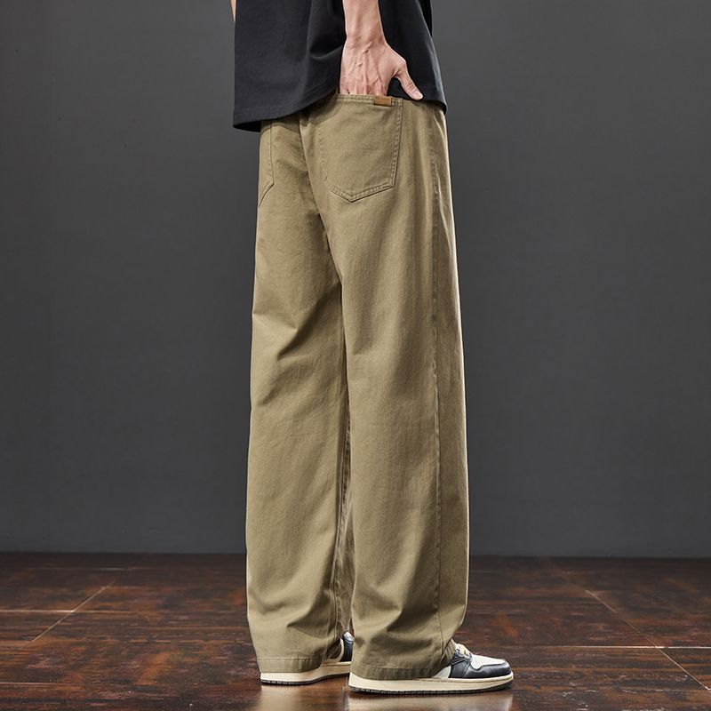 Men’s Loose-Fit Straight-Leg Cotton Casual Pants