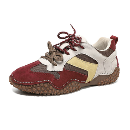 Unisex Genuine Leather Outdoor Casual Sneakers