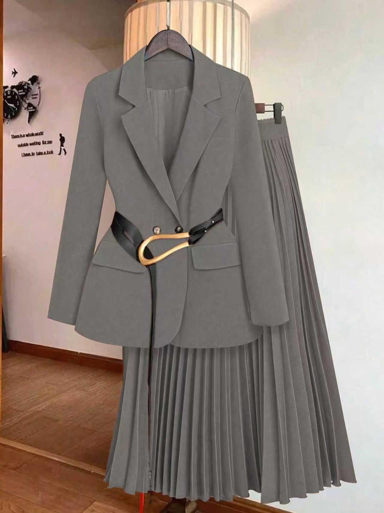 Women’s Elegant Mesh Skirt Two-Piece Set