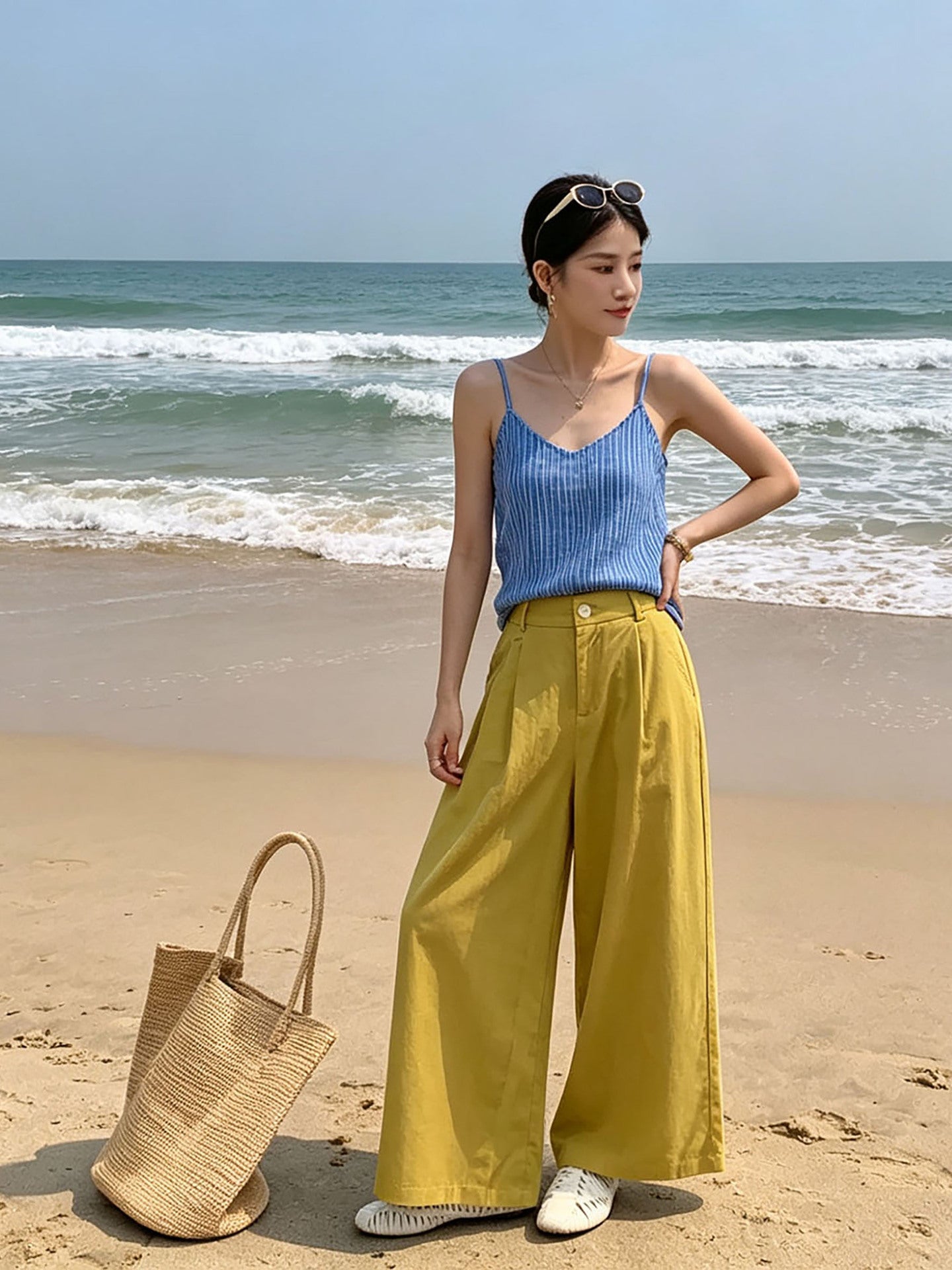 Women’s Tencel Cotton Wide-Leg Pants