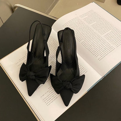 Women’s Pointed-Toe Bow Stiletto Sandals