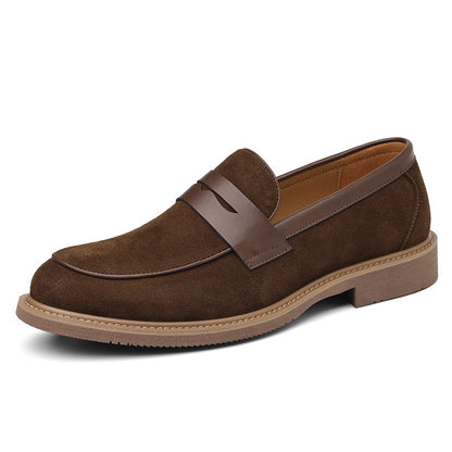 Men’s Vintage Matte Leather British Loafers