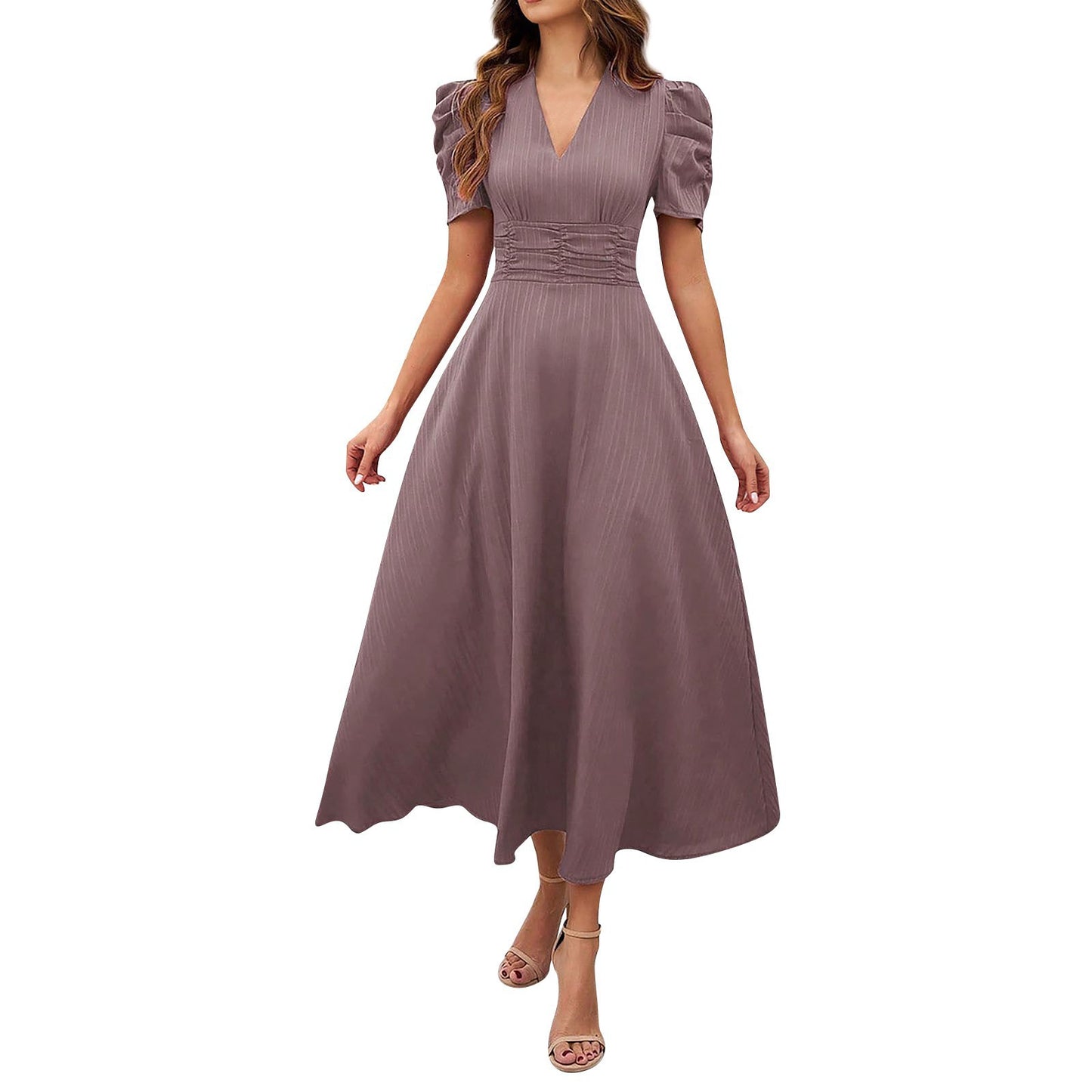 Elegant Women’s High Waist Summer Dress