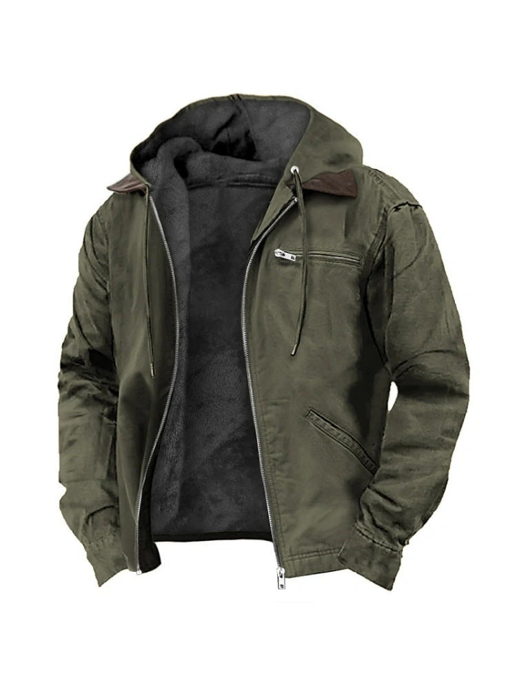 Men’s Fleece-Lined Hooded Pilot Jacket