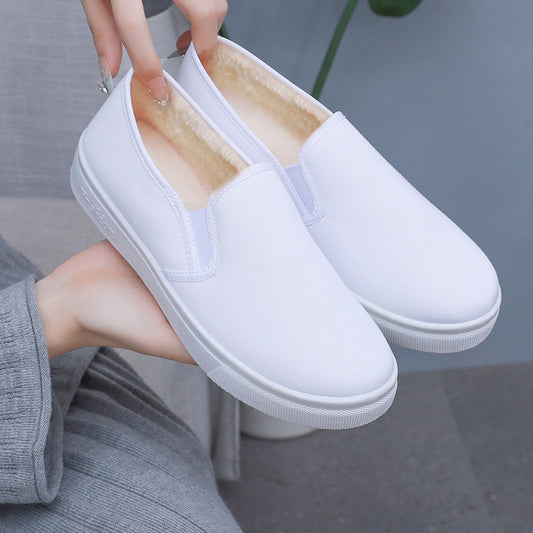 Unisex Fleece-Lined Cotton Cloth Shoes