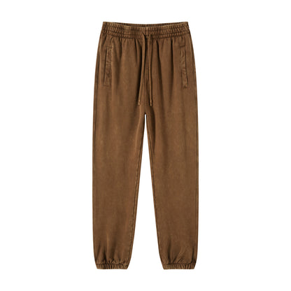 Men’s Retro Washed Batik Distressed Sweatpants