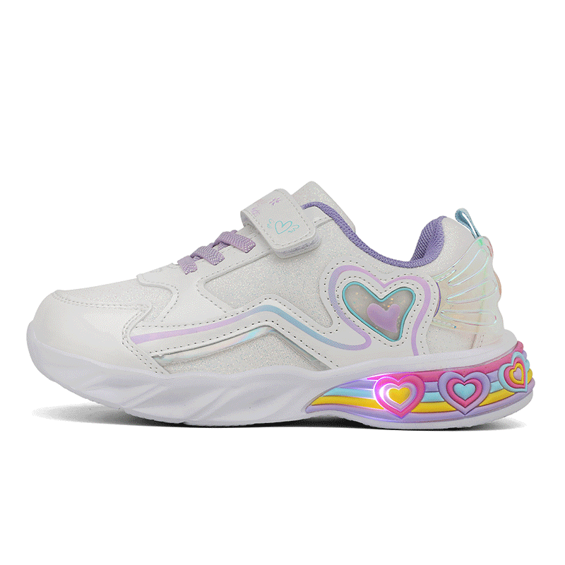 Girls’ Light-Up Breathable Sports Shoes