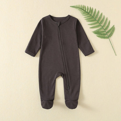 Baby Autumn Winter Long Sleeve Zipper Romper