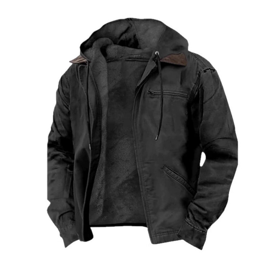 Men’s Fleece-Lined Hooded Pilot Jacket