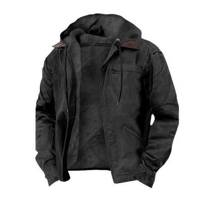 Men’s Fleece-Lined Hooded Pilot Jacket
