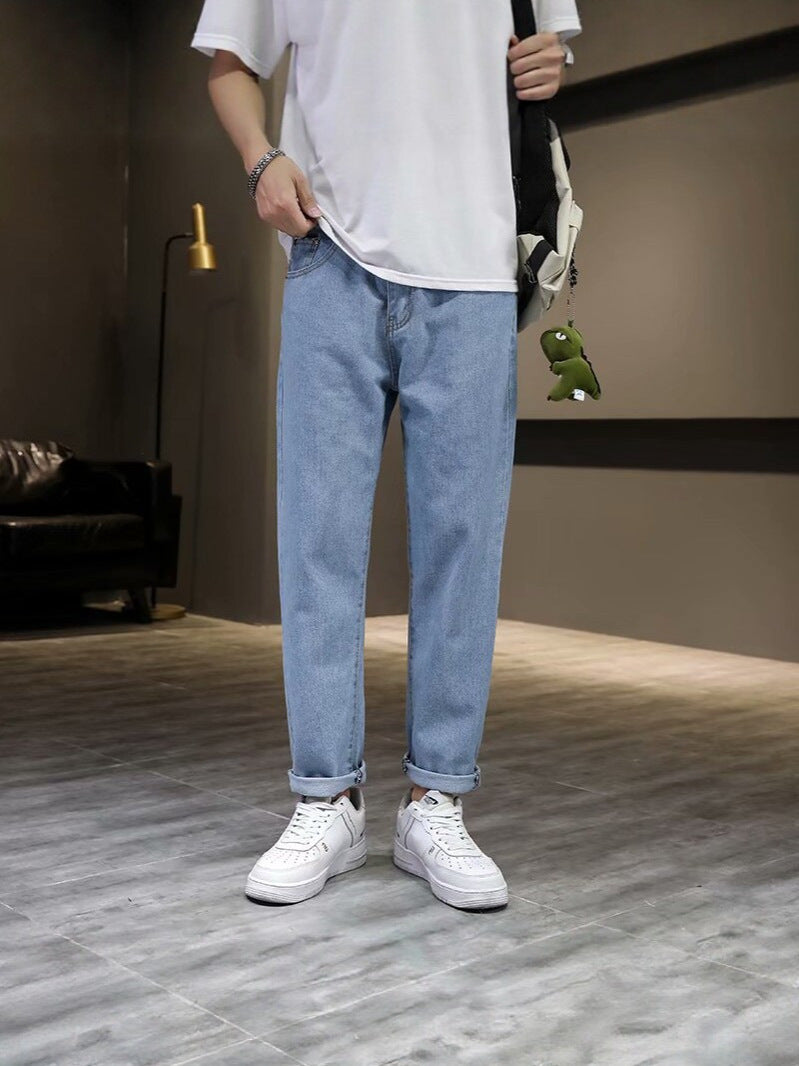 Men’s Slim Fit Stretch Cropped Jeans