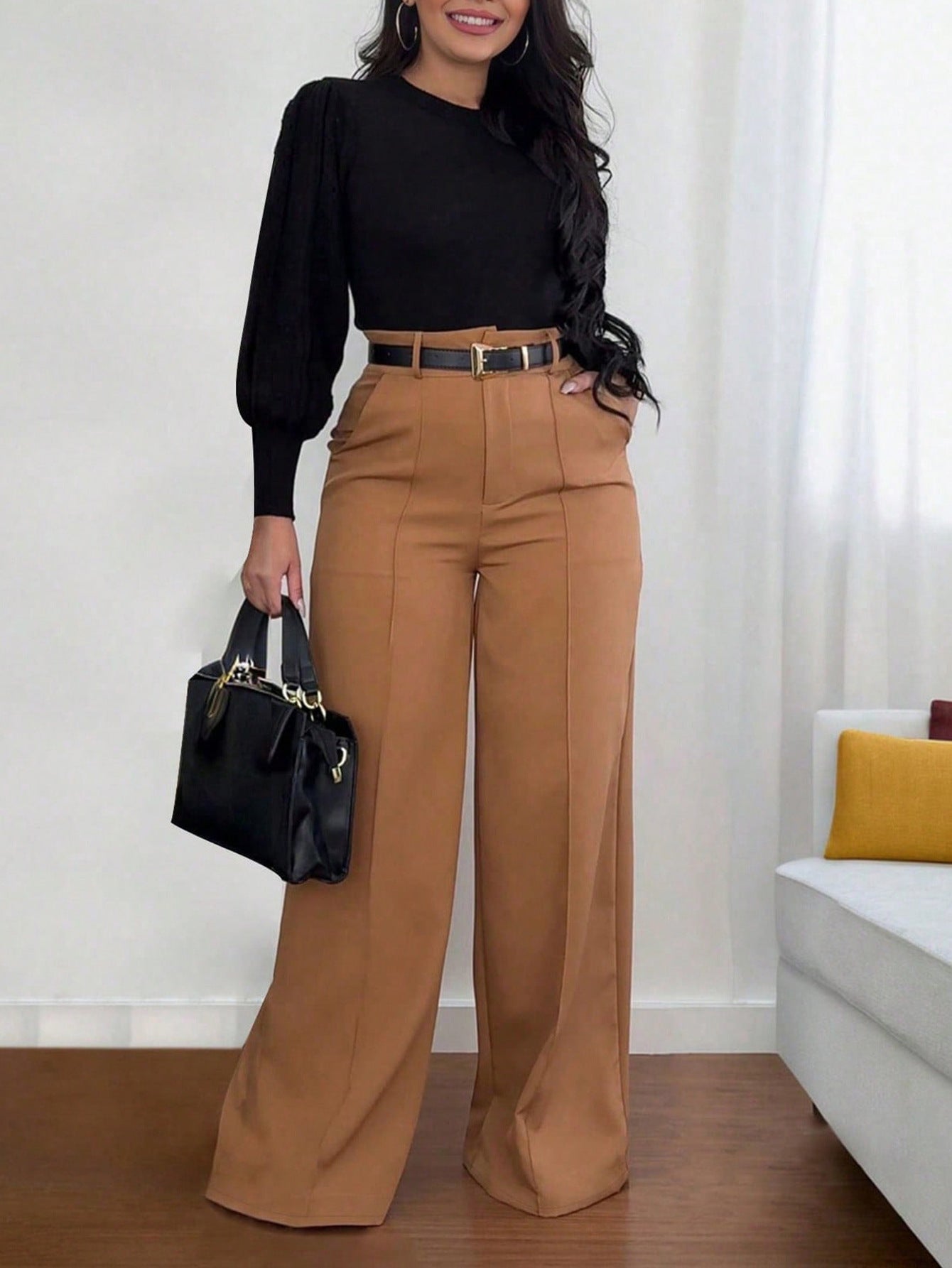 Women’s Loose Straight-Leg Suit Pants