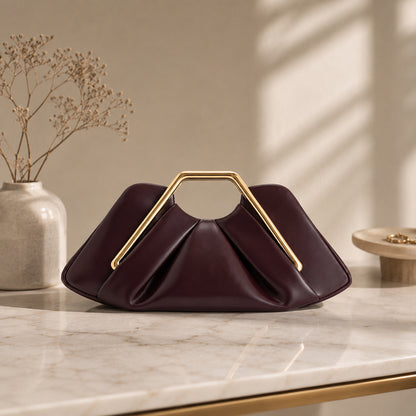 Women’s Soft Leather Pleated Cloud Bag