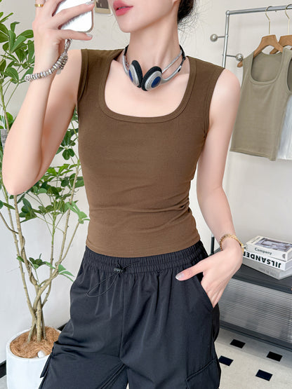 Women’s Cotton U-Neck Sleeveless Camisole Top