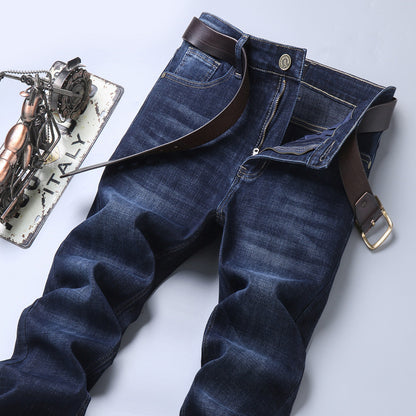 Men’s Thick Stretch Straight-Leg Jeans